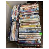 Flat of DVDs, approximately 39