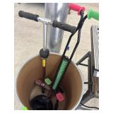 2 Pogo Sticks & Helmet & Drum