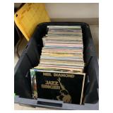 Tote of vinyl records