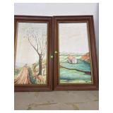 Pair of Vntg pictures/signed