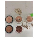 Coins - some  marked .999 Fine Copper