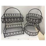 2 cnt - 2-Tier Rectangular Metal Countertop