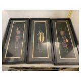 3 Shadow Boxes of People Decorations