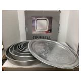 Metal Cake Pans and Serving trays