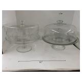 2cnt Cake Plates with Lids