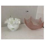 Fenton Vase and Flower Dish