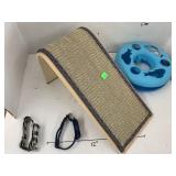 Cat scratcher, toy, collars