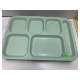 3 Green School Lunch Trays, Dallas Ware