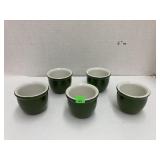 Hall pottery custard cups