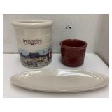 3 Longaberger Pottery Dishes