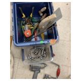 Sockets, hand drill, misc tools