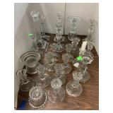 23 Glass Candle Stick holders
