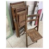 6cnt wooden folding chairs