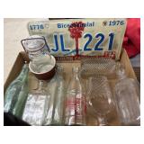 Misc Vintage Bottles & 1976 Plate