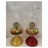 Vntg oil lamps w/ eagle burners
