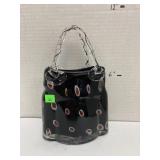 Hand blown glass purse (crack)