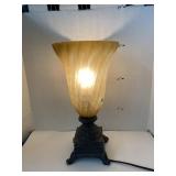 Table lamp w/glass shade