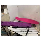 Tambourines w/ Case & Skateboard Lot