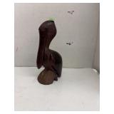 VTG Ironwood Pelican Wooden Sculpture