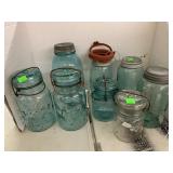 8 Canning Jars, Atlas & Ball