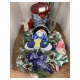 Misc Christmas Group, Sacks, Light up Snowman