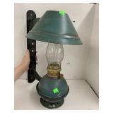 Wall Mount with kerosene or oil lamp