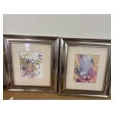2 cnt Framed Watercolor Art