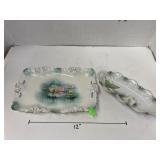 Vntg RS Prussia porcelain serving plates