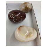 3 Polished Stone Eggs