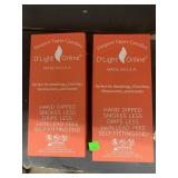 2 Boxes of Taper Candles, Lavender & Dark green