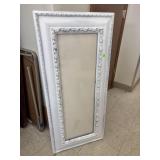 White Vintage Frame w/ Glass approx 45 x 20.5