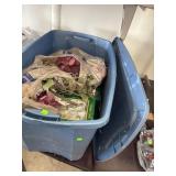 Blue Tote w/ Christmas Tree Decor - see picd