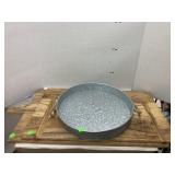2 Wooden Serving Boards And Metal Serving Tray