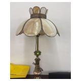 Table Lamp w/ Slag Glass Shade