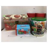 Holiday Tin, Mini Mailbox, Chest, Cylinders