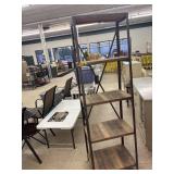 Shelving Unit - Metal Frame w/ Wooden Shelves