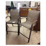 2 High Boy Metal Lawn Chairs