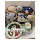 Group of Holiday Dishes and Bowls