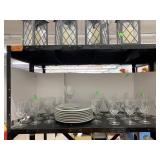 Glass Stem Ware and plates