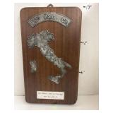 U.S. Army commemorative wooden plaque featuring a