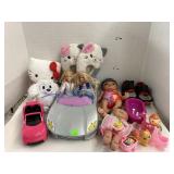 Barbies, cars, toys, shoes,& slippers