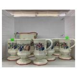 7 Mugs and Pitcher, Avon Sweet Country Harvest