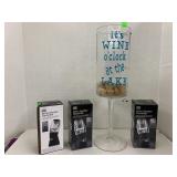 Wine Glass and 3 Aerator Decanter