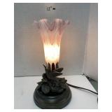 Hummingbird lamp w/ glass shade
