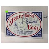 Metal Sign - Strictly Fresh Eggs