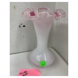Vntg Fenton Ruffled Vase
