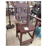 Outdoor Poly Lumber Bar Height Arm Chair