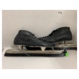 Vntg Black Leather Viking Speed Skates
