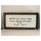 Daily bread wooden sign