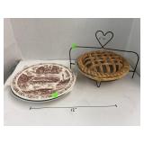 Historical plates and pie accessories